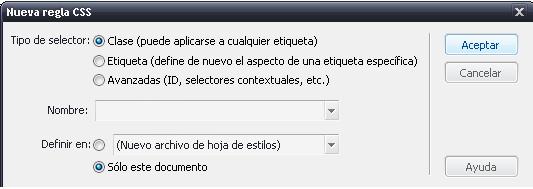 Nueva regla CSS