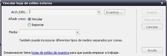 Vincular hoja de estilos externa